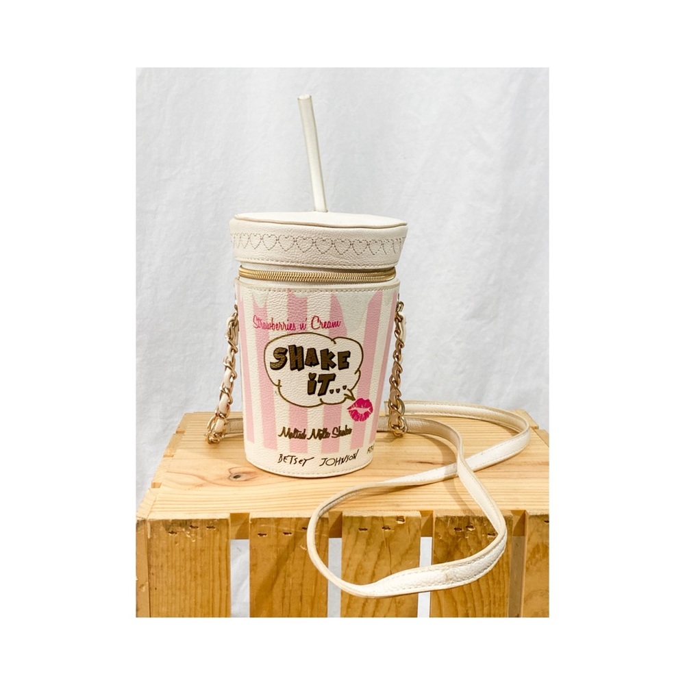 Strawberries and Cream Milkshake Purse By Betsey Johnson